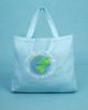 SAVING THE WORLD CANVAS BAG IN BLUE